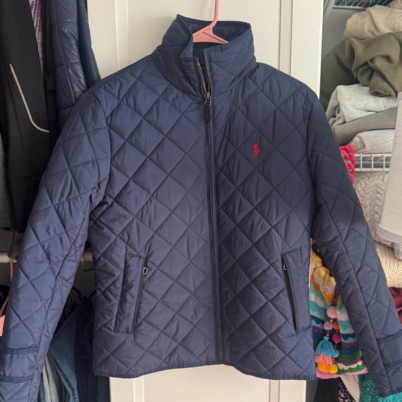 Polo Ralph Lauren navy puffer jacket size medium - Picture 1 of 5